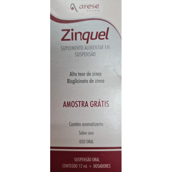 Zinquel - Suplemento Alimentar alto teor de Zinco - Frasco 12ml